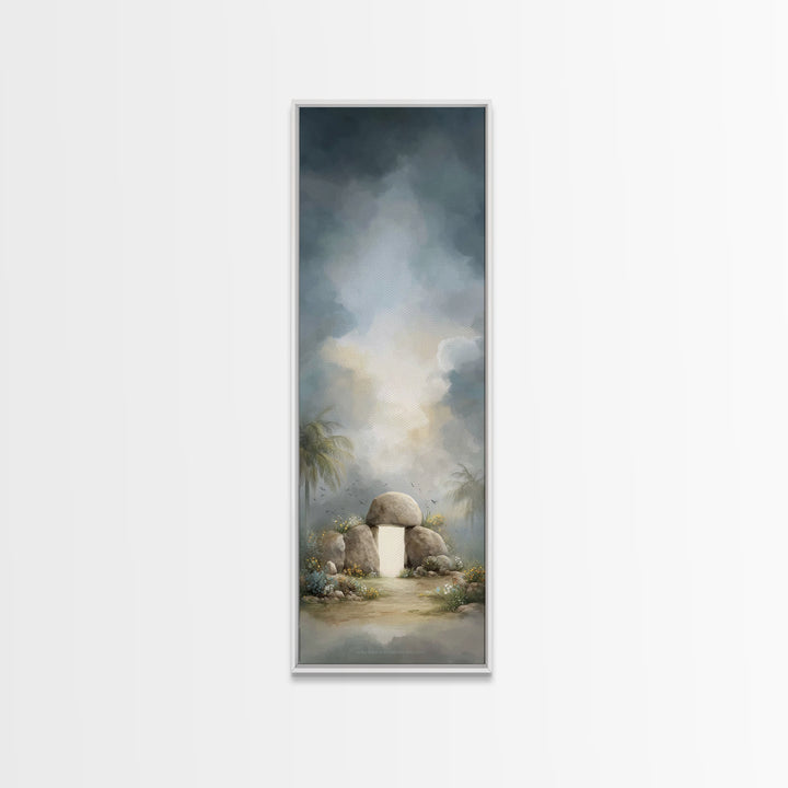 Tomb Of Radiance – Framed Canvas Print – Christian Art Canvas – Christian Wall Art – Tall Narrow Wall Art – Jesus Painting