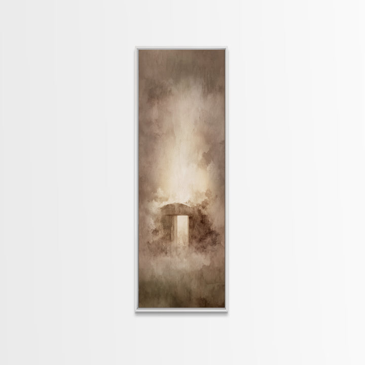 Path Of Redemption – Framed Canvas Print – Christian Wall Art – Jesus Painting – Christian Art Canvas – Tall Narrow Wall Art
