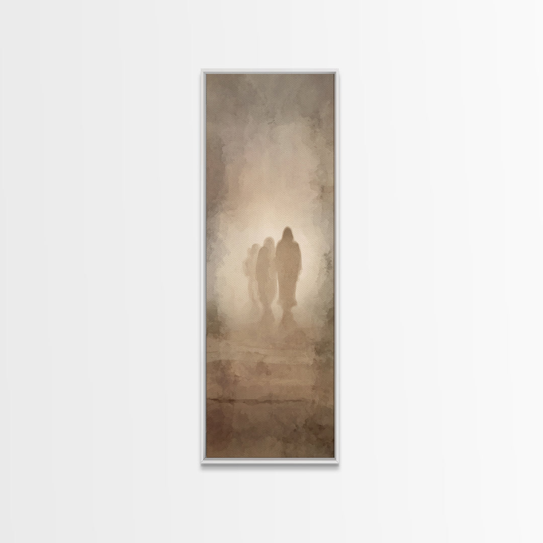 Eternal Hope Walk – Framed Canvas Print – Christian Art Canvas – Jesus Painting – Tall Narrow Wall Art – Christian Wall Art