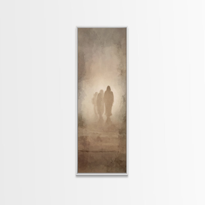 Eternal Hope Walk – Framed Canvas Print – Christian Art Canvas – Jesus Painting – Tall Narrow Wall Art – Christian Wall Art