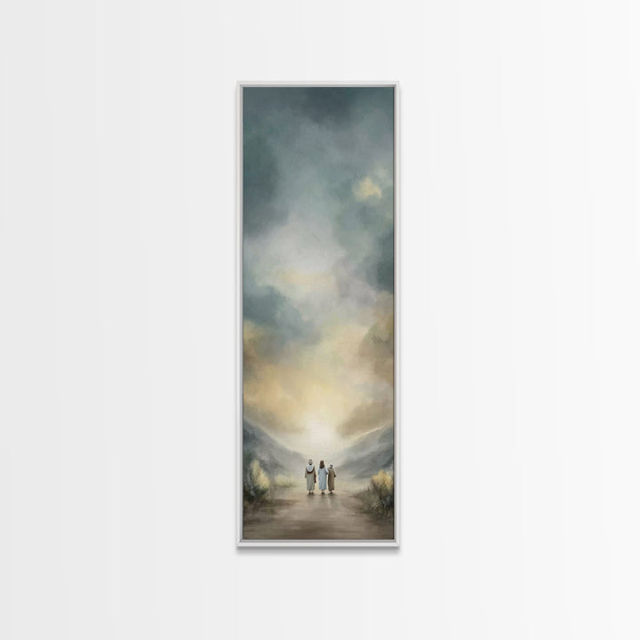 Journey Of Peace – Framed Canvas Print – Christian Wall Art – Christian Art Canvas – Jesus Painting – Tall Narrow Wall Art