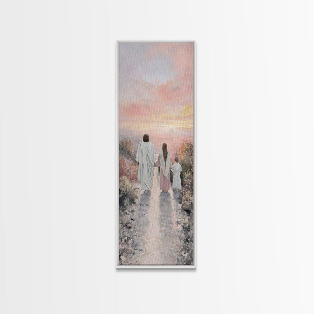 Path Of Heaven – Framed Canvas Print – Christian Art Canvas – Tall Narrow Wall Art – Christian Wall Art – Jesus Painting