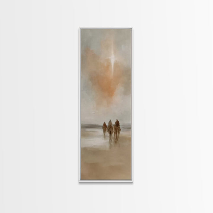 Starward Journey – Framed Canvas Print – Christian Wall Art – Jesus Painting – Tall Narrow Wall Art – Christian Art Canvas