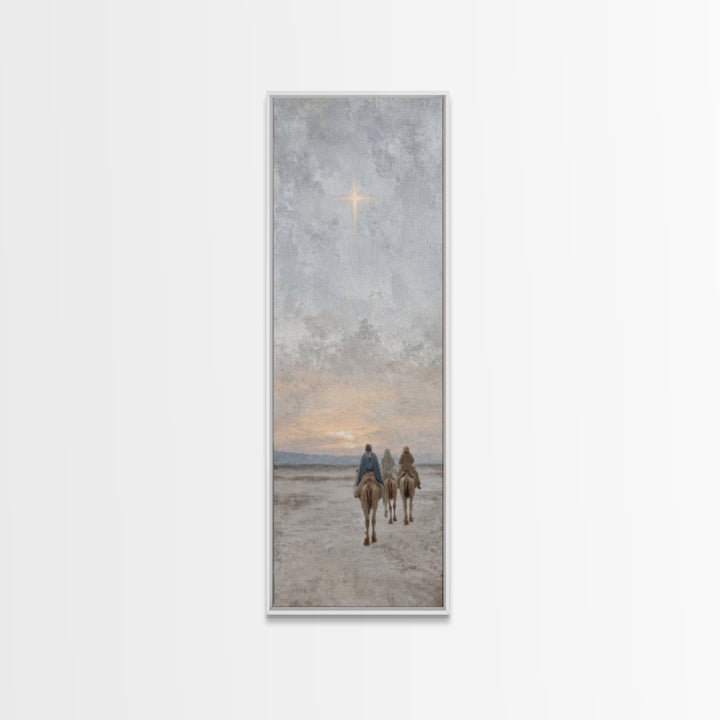 Pilgrims Of Faith – Framed Canvas Print – Christian Art Canvas – Christian Wall Art – Tall Narrow Wall Art – Jesus Painting