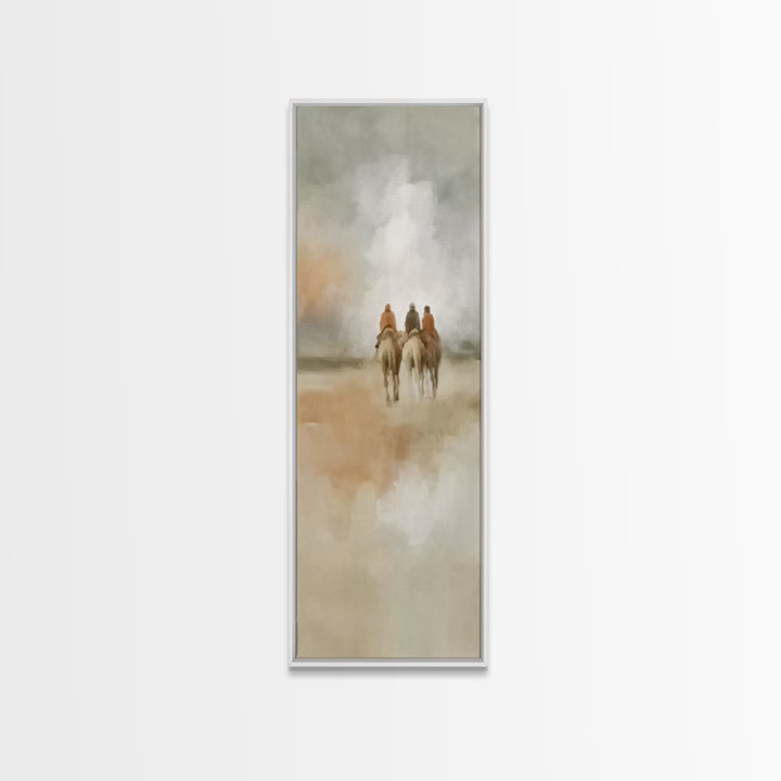 Wisemen Of Light | Framed Canvas Print | Christian Art Canvas | Christmas Art | Narrow Art | Christian Wall Art