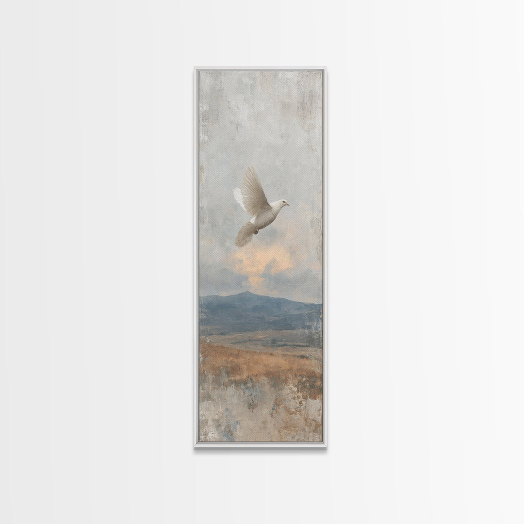 Horizon Flight Blessing – Framed Canvas Print – Narrow Art – Christian Art – Christian Art Canvas – Christian Wall Art – Christian Art Prin