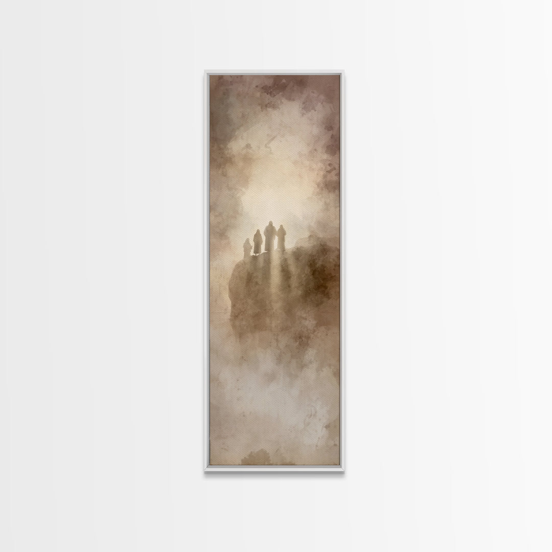 Heavenly Summit | Framed Canvas Print | Narrow Art | Christian Wall Art | Christian Christmas Art | Christian Art Canvas