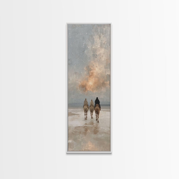 The Celestial Journey – Framed Canvas Print – Tall Skinny Art Print – Christian Wall Art – Christian Art Canvas – Christmas Art – Jesus Pai