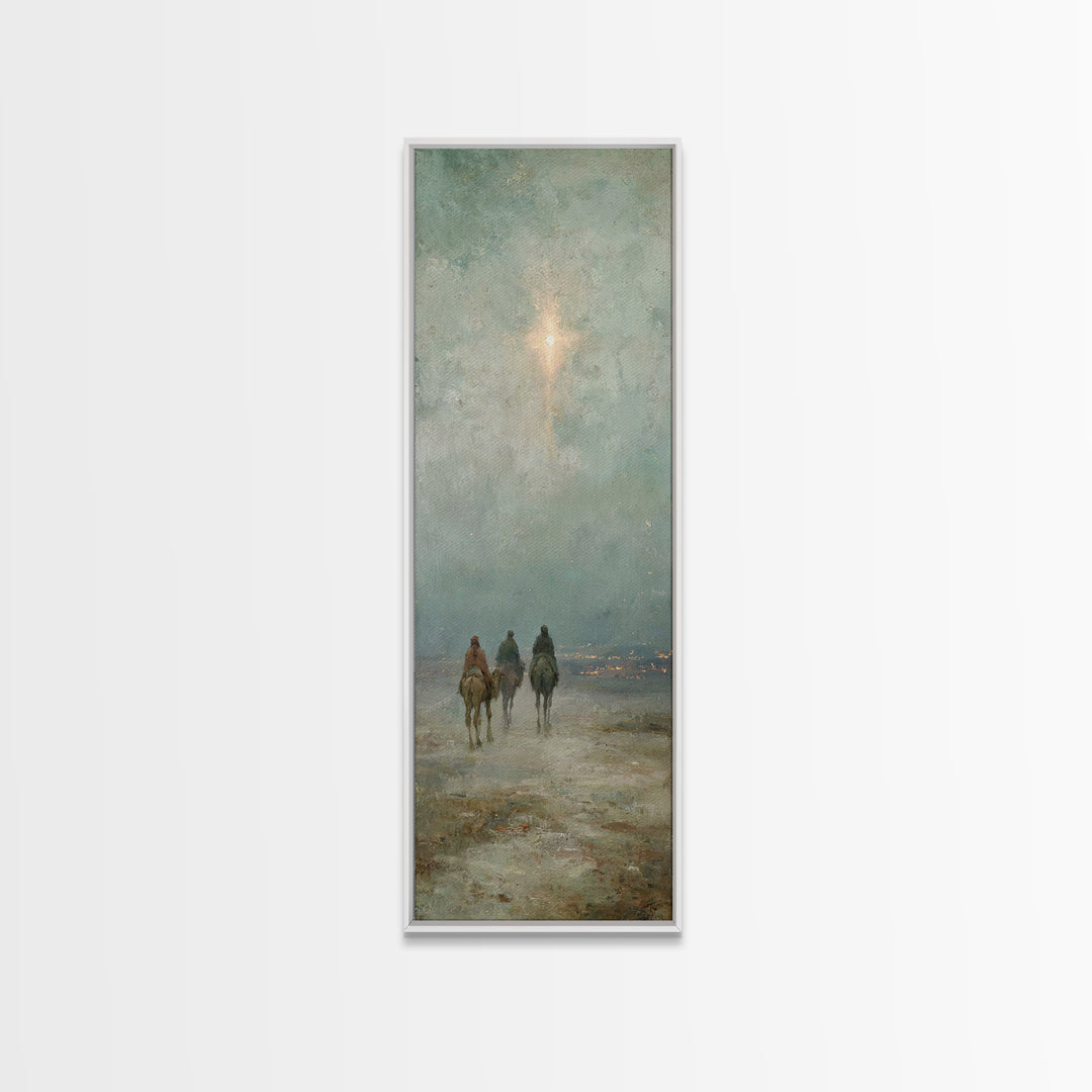 The Bethlehem Star – Framed Canvas Print – Skinny Art – Christian Art Canvas – Christmas Art – Christian Christmas Art – Christian Wall Art