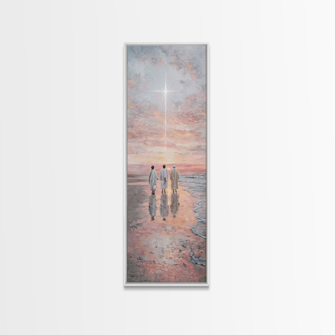 The Eastern Star – Framed Canvas Print – Tall Narrow Wall Art – Christian Art Canvas – Christian Art – Christmas Art – Christian Christmas
