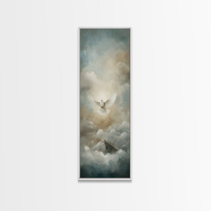Heavenly Dawn Flight – Framed Canvas Print – Christian Art Canvas – Christian Painting – Skinny Art – Christian Wall Art – Christmas Art