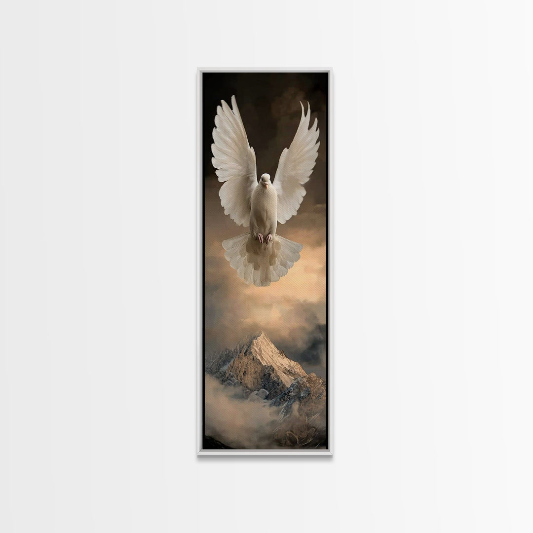 Light Of Ascent – Framed Canvas Print – Christian Wall Art – Christian Art Print – Narrow Art – Christian Painting – Subtle Christian Art