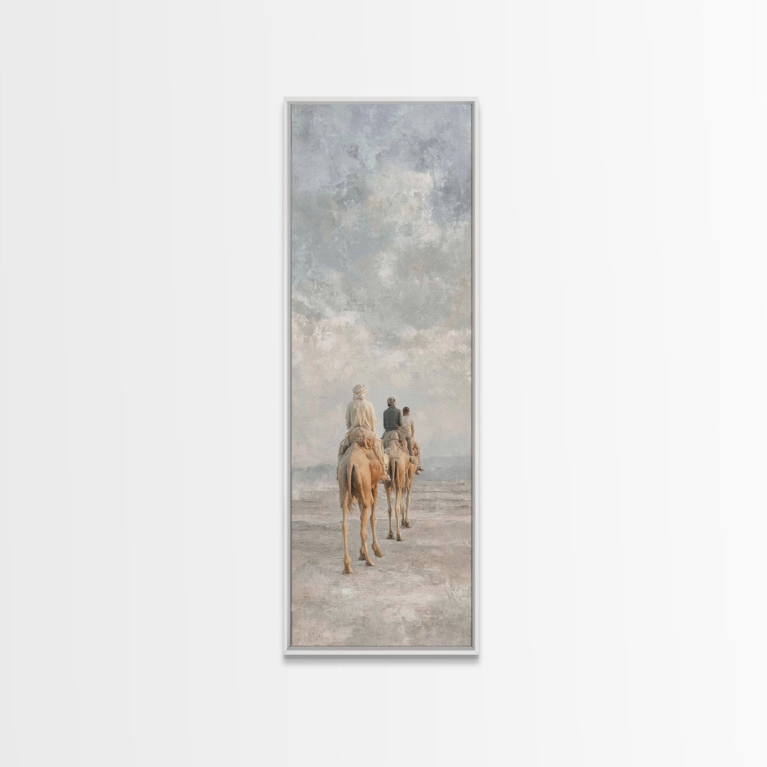 Wandering Faith Trio – Framed Canvas Print – Christian Art Canvas – Tall Skinny Art Print – Christian Christmas Art – Christian Art