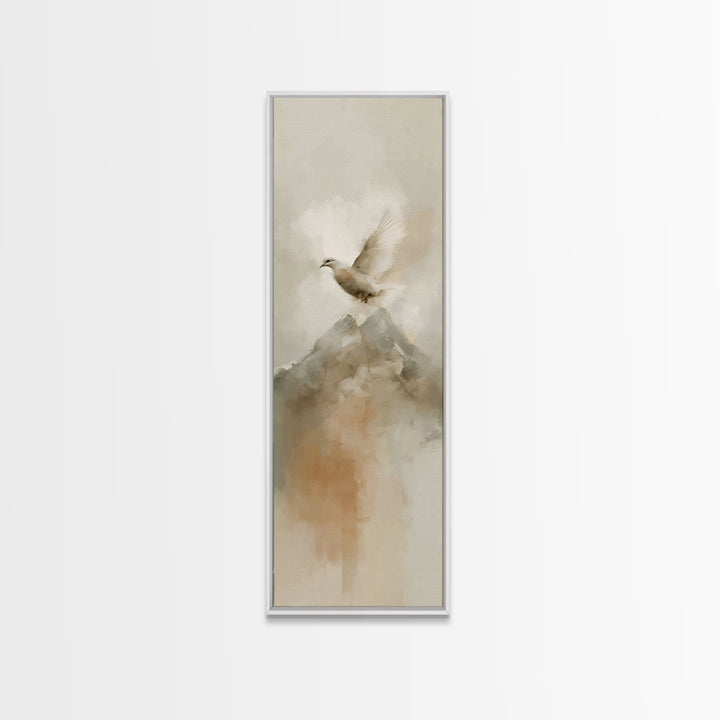 Graceful Rising – Framed Canvas Print – Christian Art Canvas – Tall Skinny Art Print – Christian Wall Art – Christian Painting – Modern Chr