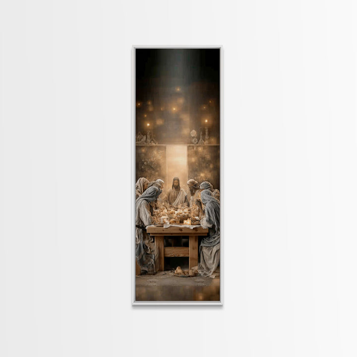 Sacred Gathering – Framed Canvas Print – Christian Art Print – Christian Wall Art – Skinny Art – Christian Art Canvas – Christmas Art
