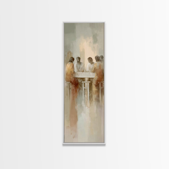 Holy Communion – Framed Canvas Print – Christian Wall Art – Narrow Art – Christian Art Canvas – Christian Painting – Subtle Christian Art