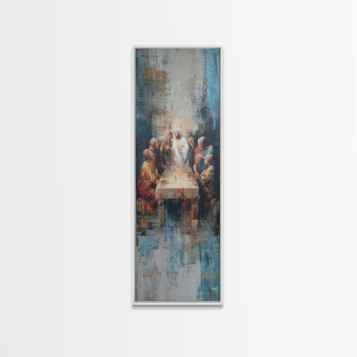 Blessing Of Fellowship – Framed Canvas Print – Christian Art Canvas – Christian Wall Art – Skinny Art – Jesus Painting – Christian Art