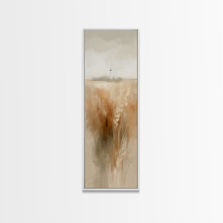 Field Of Promise – Framed Canvas Print – Christian Wall Art – Christian Art Canvas – Narrow Art – Christian Painting – Modern Christian Art