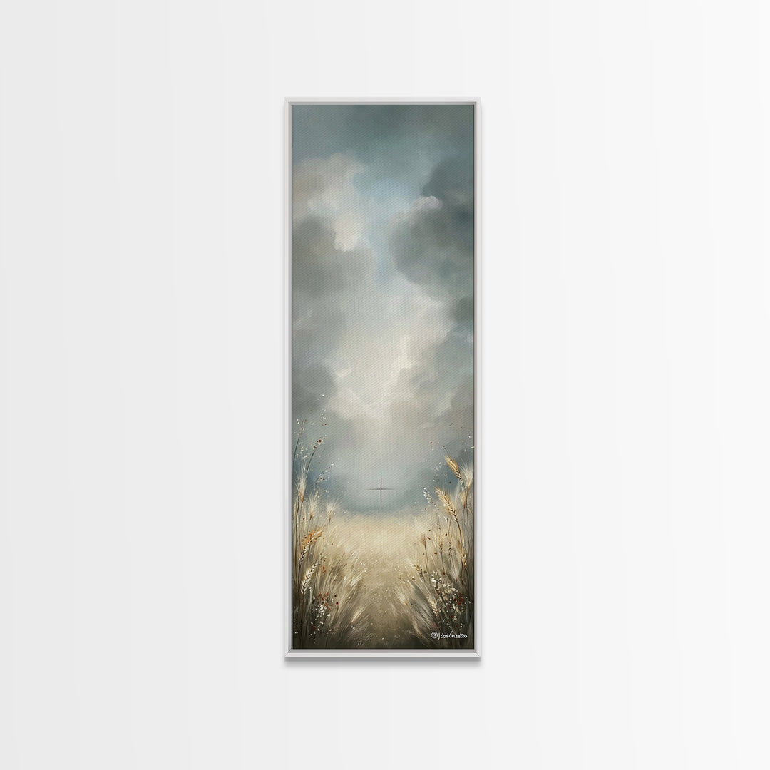 Path To Redemption – Framed Canvas Print – Christian Art Canvas – Christian Wall Art – Skinny Art – Christian Painting – Christian Decor
