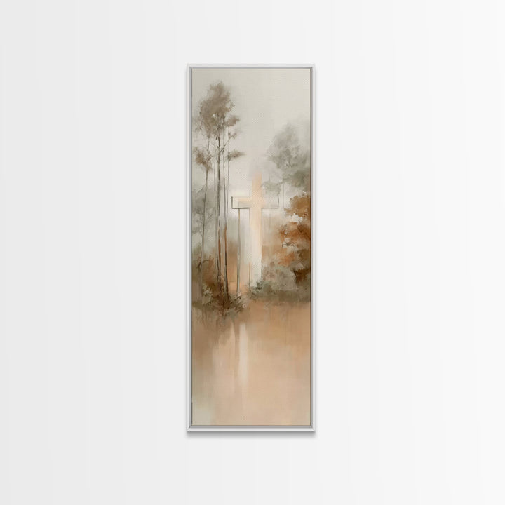Forest Of Grace – Framed Canvas Print – Tall Skinny Art Print – Christian Wall Art – Jesus Painting – Christian Art Canvas – Christian Chri