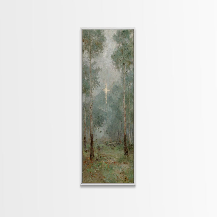 Sanctuary In Mist – Framed Canvas Print – Skinny Art – Christian Wall Art – Christian Art Print – Jesus Canvas Art – Christmas Wall Art – C