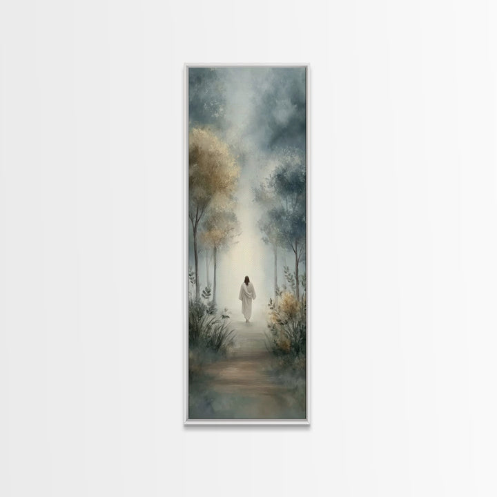 Pathway Of Hope – Framed Canvas Print – Tall Narrow Wall Art – Christian Art Canvas – Jesus Painting – Christmas Art – Christian Christmas