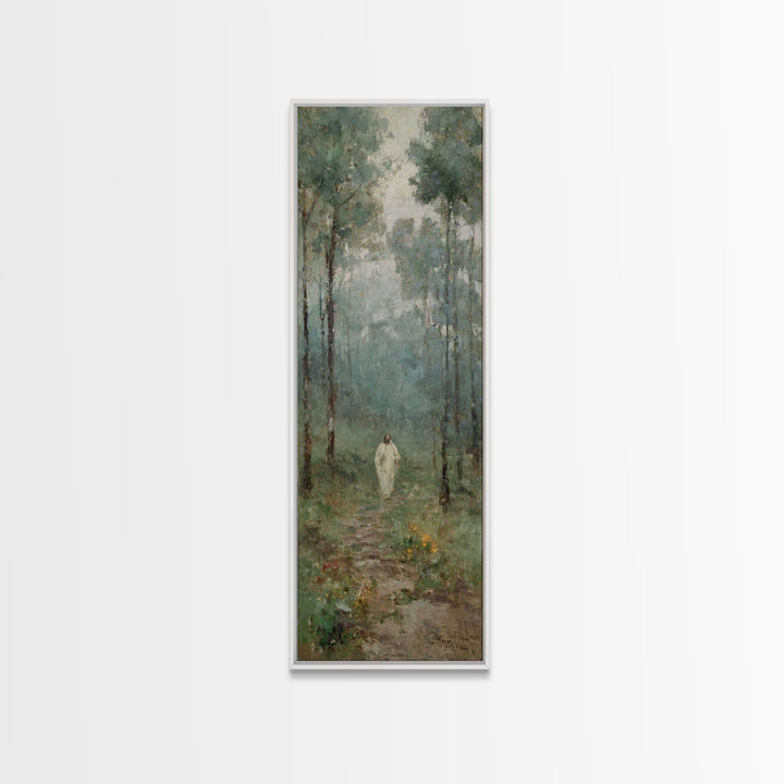 Pathway Of Peace – Framed Canvas Print – Christian Wall Art – Jesus Painting – Narrow Art – Christian Art Canvas – Christmas Art – Christia