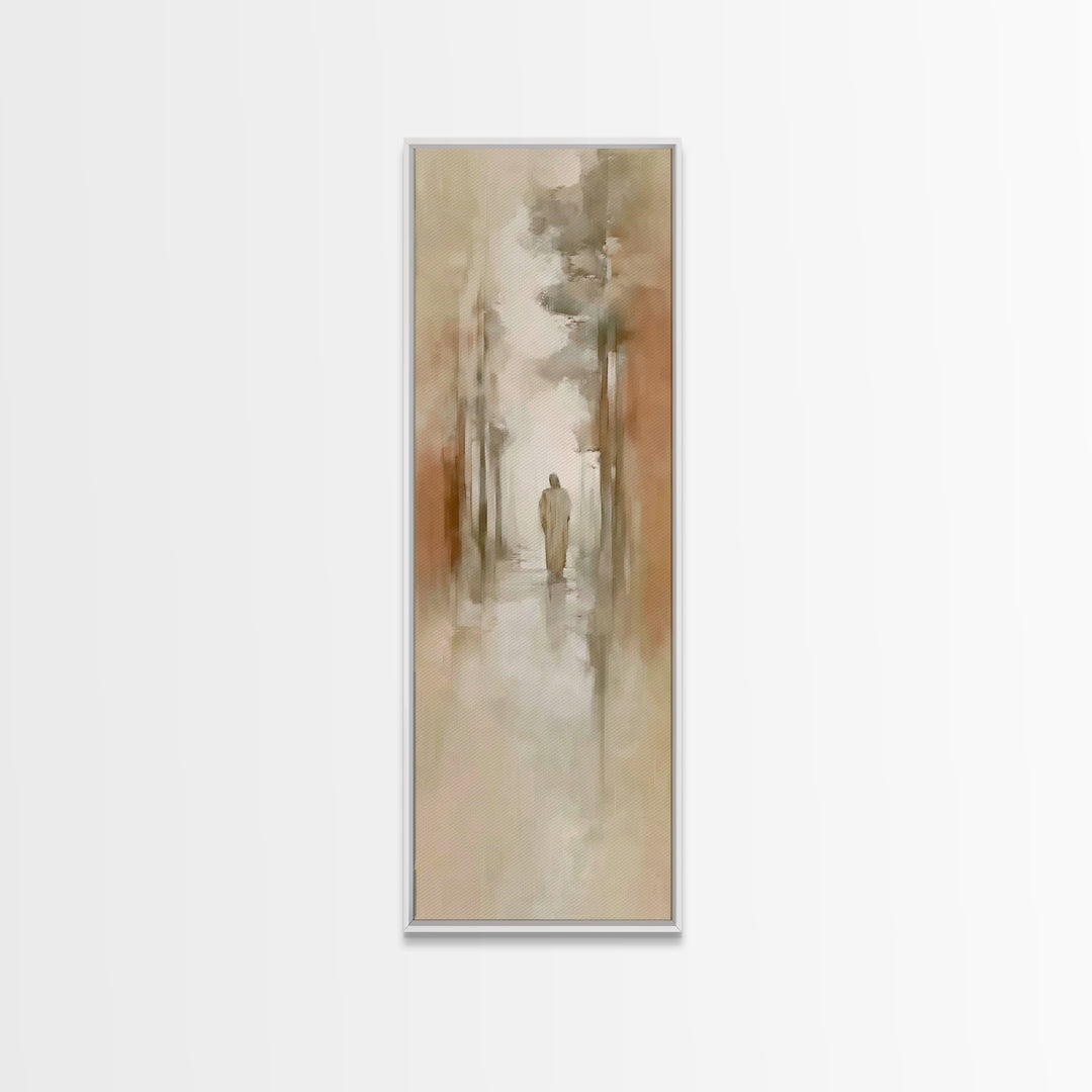 Desert Dawn Christ – Framed Canvas Print – Christian Art Canvas – Large Jesus Painting – Tall Skinny Art Print – Christian Wall Art – Chris