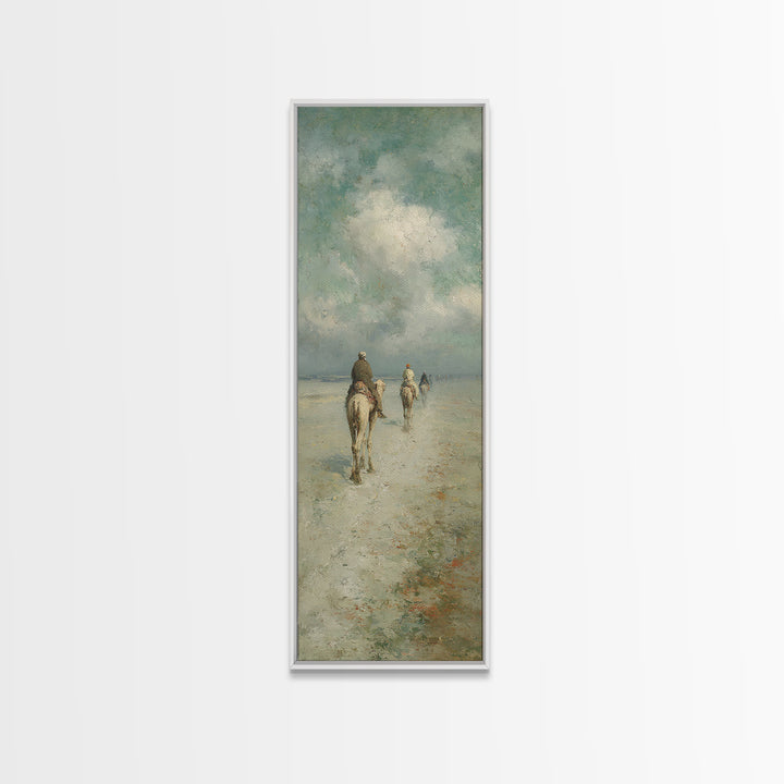 Quiet Desert Procession – Framed Canvas Print – Christian Wall Art – Christmas Art – Skinny Art – Christian Art Canvas – Christian Christma