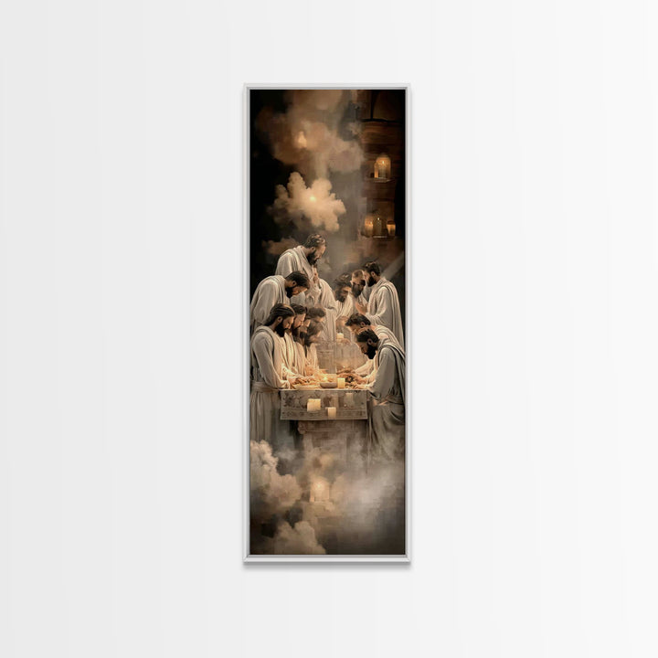 Sacred Last Supper – Framed Canvas Print – Christian Wall Art – Jesus Painting – Christian Art Canvas – Christmas Art – Large Christian Pai