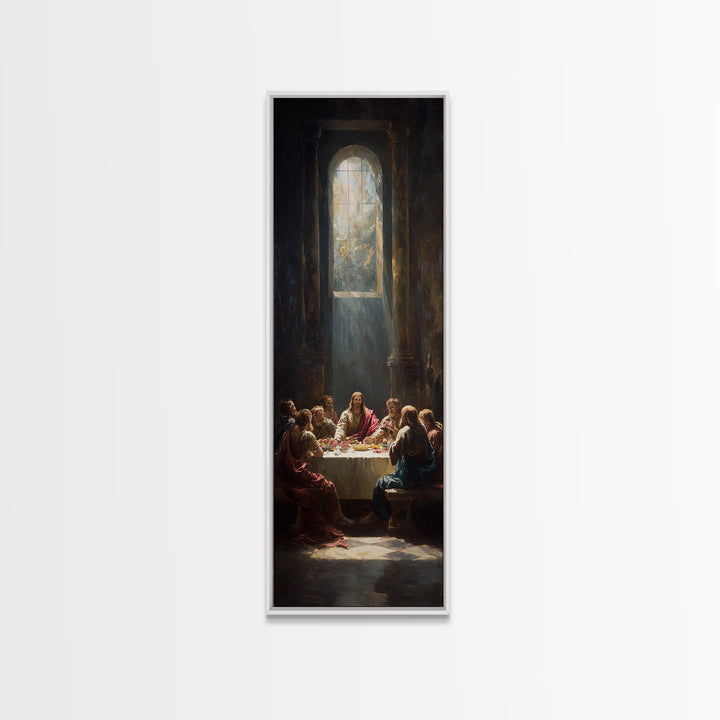 Holy Table Light – Framed Canvas Print – Christian Art Canvas – Jesus Painting – Christian Wall Art – Modern Christian Art – Christmas Art