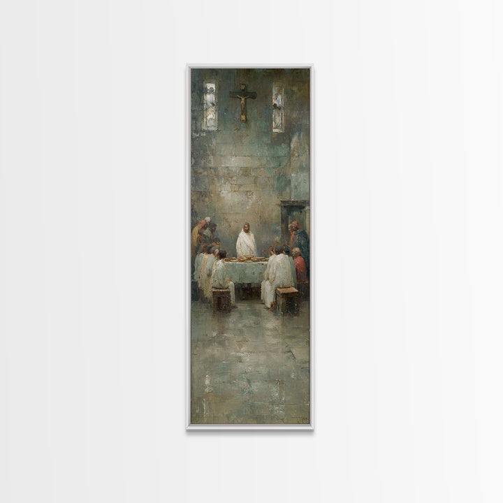 Sanctuary Gathering – Framed Canvas Print – Christian Wall Art – Vintage Christian Painting – Christian Art Canvas – Jesus Painting – Chris