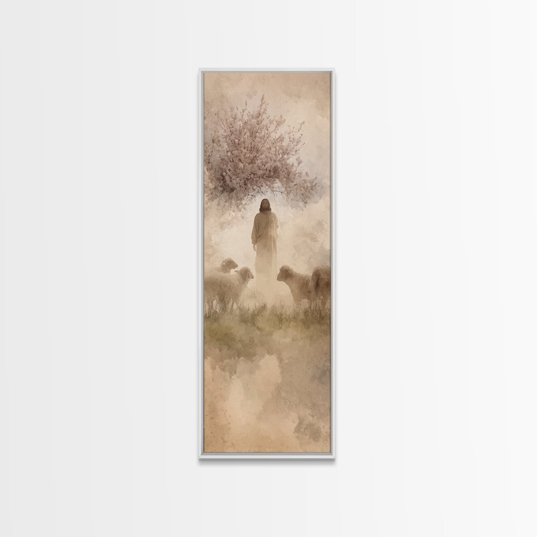 Path Of Grace – Framed Canvas Print – Christian Wall Art – Jesus Painting – Skinny Art – Christian Art Canvas – Christmas Wall Art