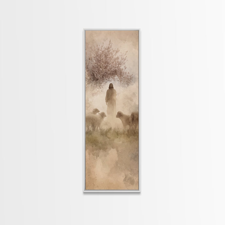 Path Of Grace – Framed Canvas Print – Christian Wall Art – Jesus Painting – Skinny Art – Christian Art Canvas – Christmas Wall Art