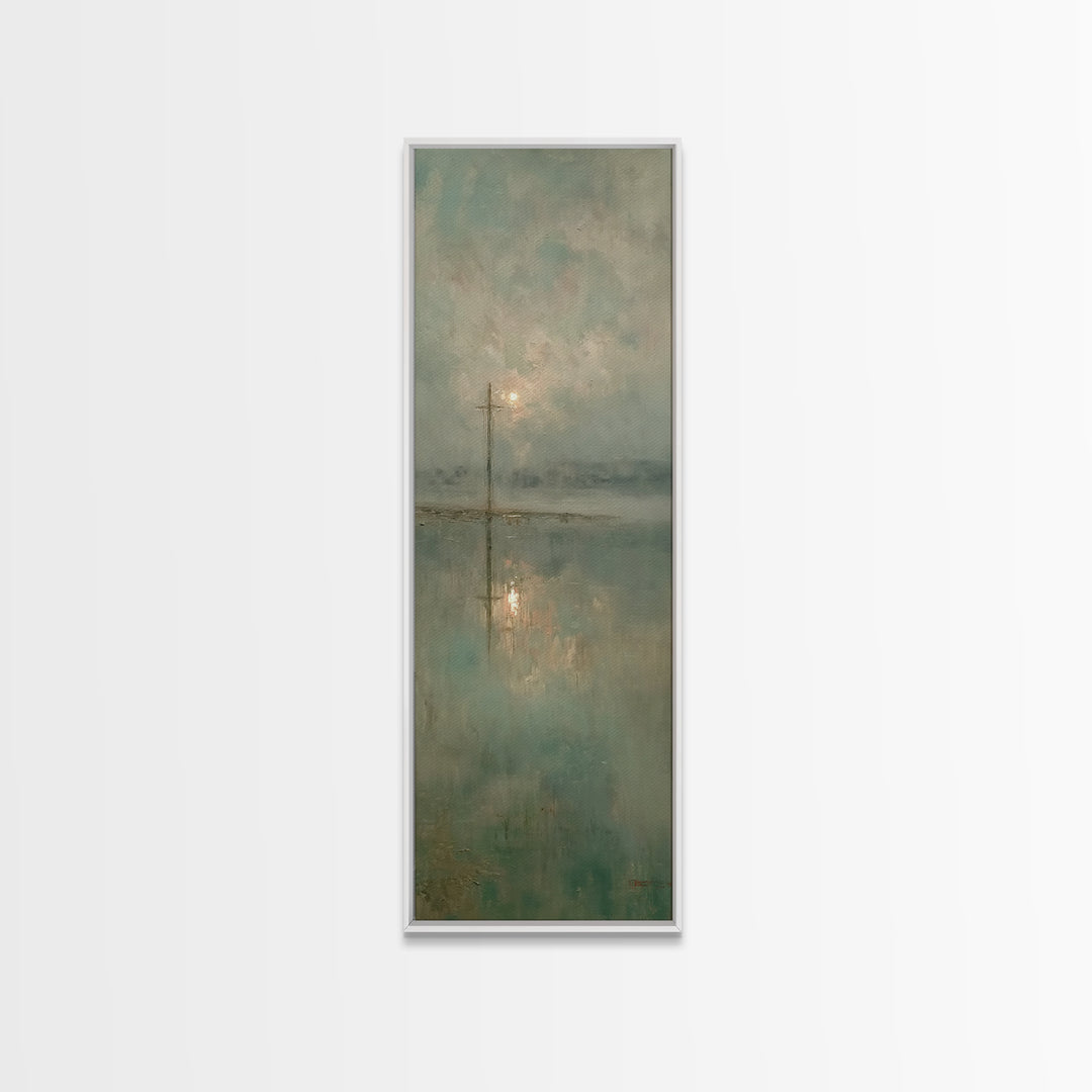 Calm Of Redemption – Framed Canvas Print – Christian Art Canvas – Christian Wall Art – Tall Narrow Wall Art – Christian Art – Christmas Art