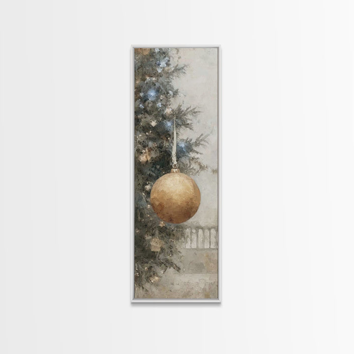 Winter Star Harmony – Framed Canvas Print – Narrow Art – Christmas Wall Art – Christmas Art Prints – Christian Christmas Art – Christmas Ca