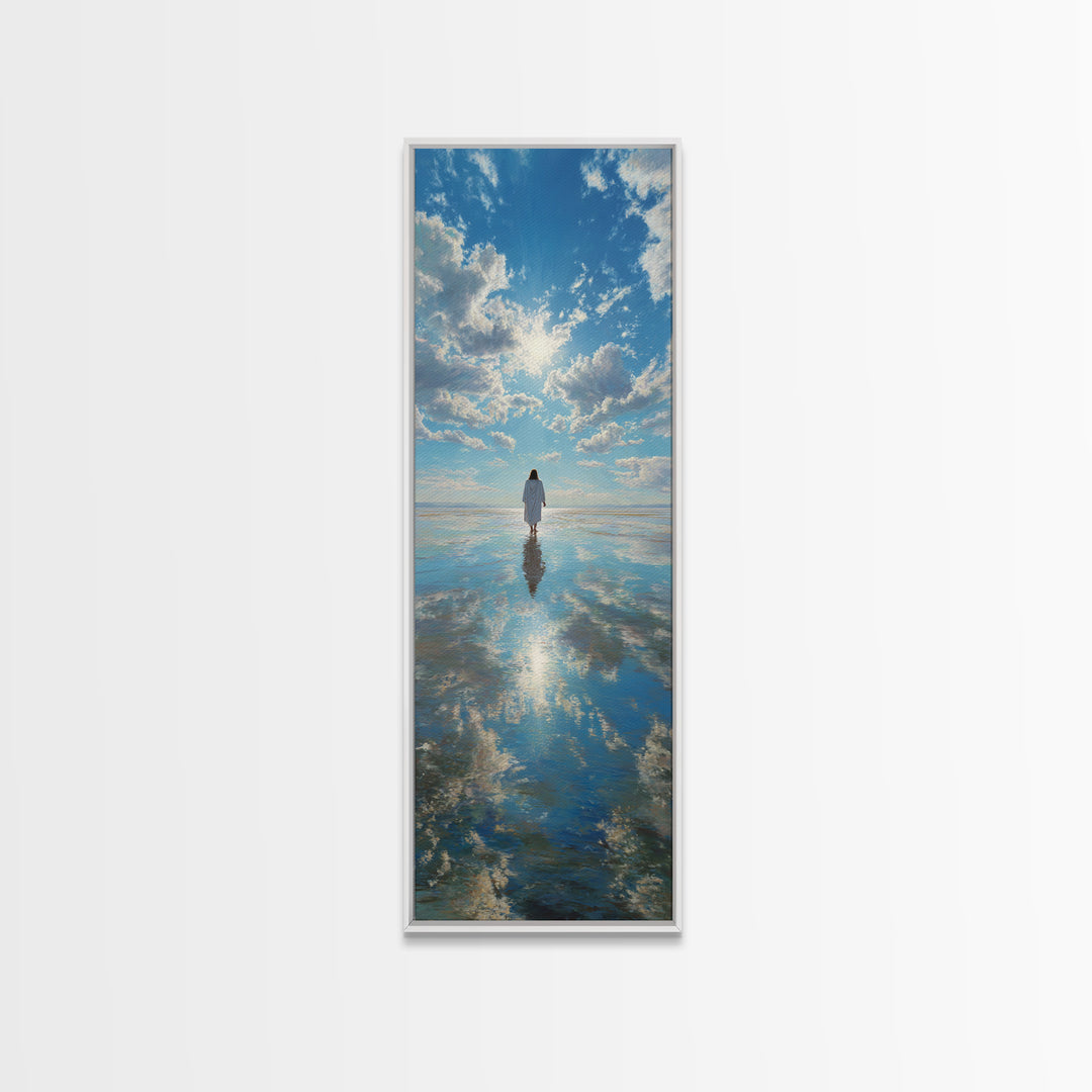 Path Of Glory – Framed Canvas Print – Tall Skinny Art Print – Jesus Painting – Christian Art Work – Large Christian Art
