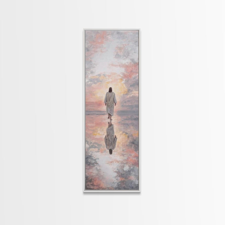 Sunrise Messiah, Framed Canvas Print, Tall Narrow Wall Art, Jesus Art Print, Christian Art Canvas, Christian Painting