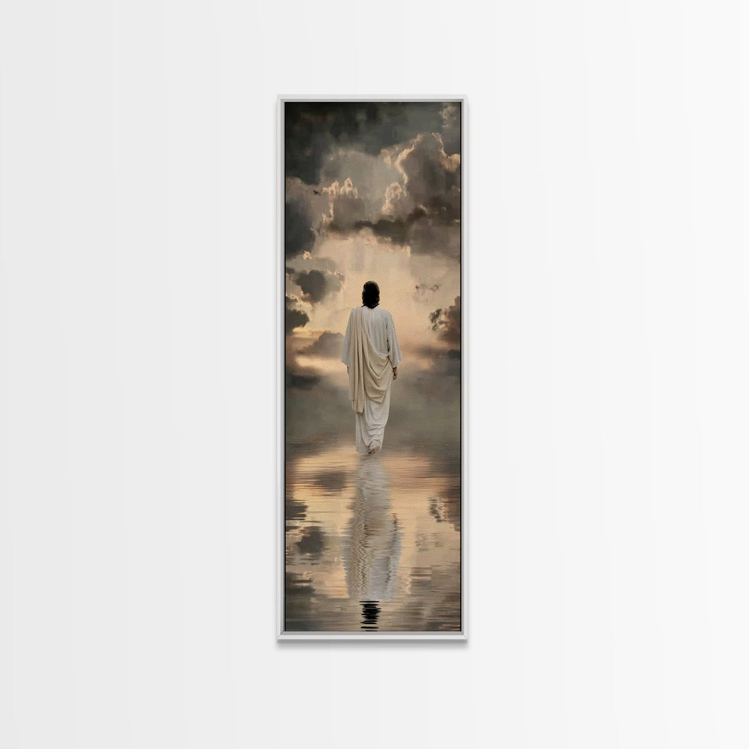 Dawn Of Mercy – Framed Canvas Print – Christian Wall Art – Jesus Painting – Christian Art Canvas – Tall Skinny Art Print – Christian Christ