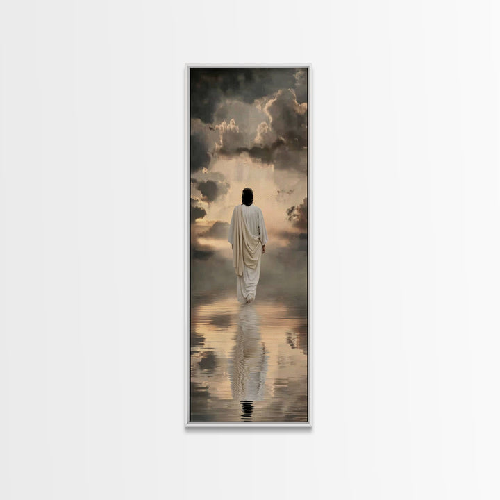 Dawn Of Mercy – Framed Canvas Print – Christian Wall Art – Jesus Painting – Christian Art Canvas – Tall Skinny Art Print – Christian Christ