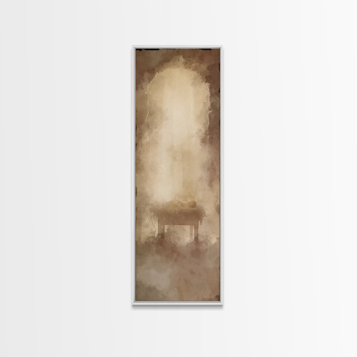 Heavenly Promise – Framed Canvas Print – Christian Wall Art – Christian Art Canvas – Tall Narrow Wall Art – Christian Christmas Art – Chris