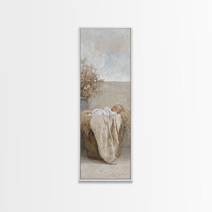Starborn Blessing – Framed Canvas Print – Christian Art – Christmas Art – Christian Art Canvas – Tall Skinny Art Print – Christian Christma