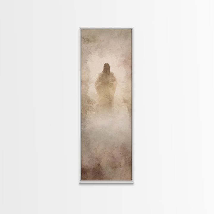 Heavenly Dawn Mercy – Framed Canvas Print – Christian Wall Art – Christian Art Canvas – Jesus Painting – Tall Narrow Wall Art – Faith Art