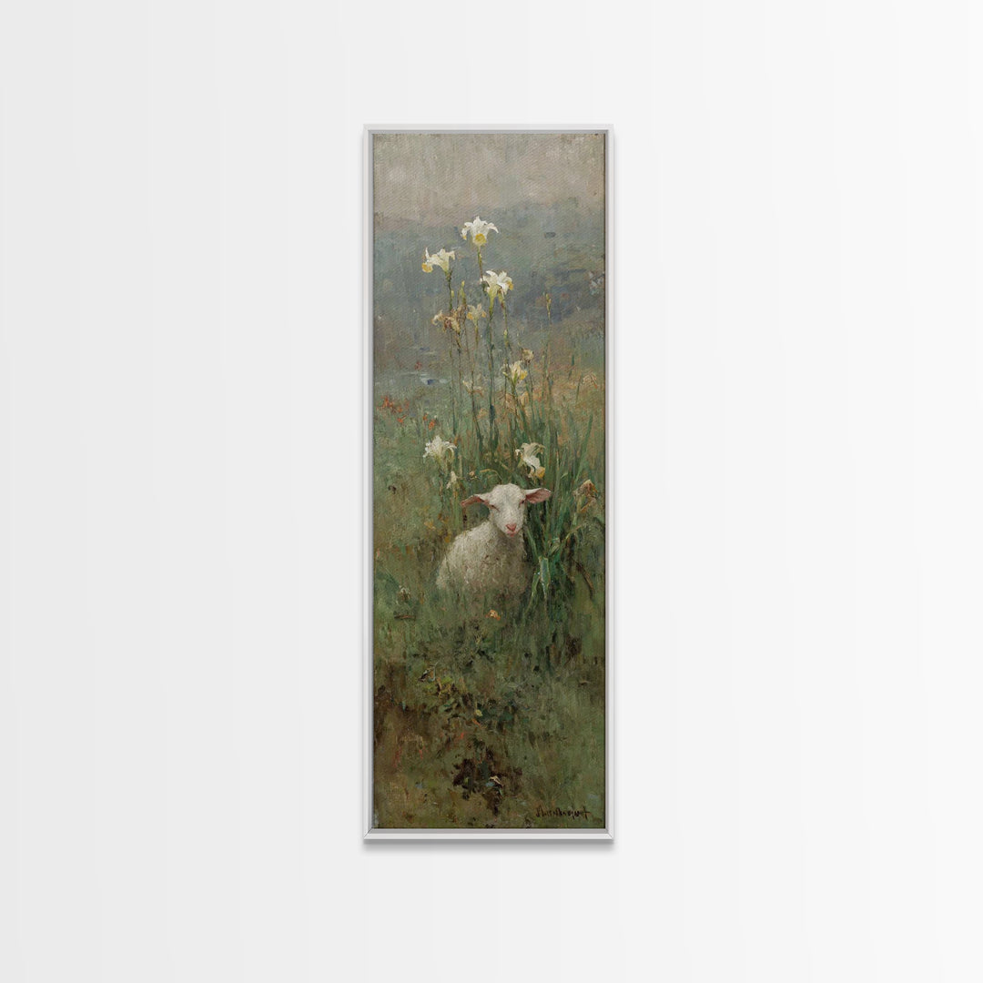 Lilyfield Grace – Framed Canvas Print – Christian Art Canvas – Tall Narrow Wall Art – Christian Wall Art – Christian Painting – Faith Art