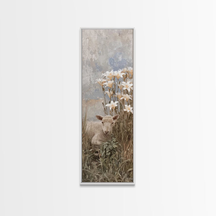 Gentle Morning Light – Framed Canvas Print – Tall Narrow Wall Art – Christian Art Canvas – Christian Painting – Christian Wall Art – Faith