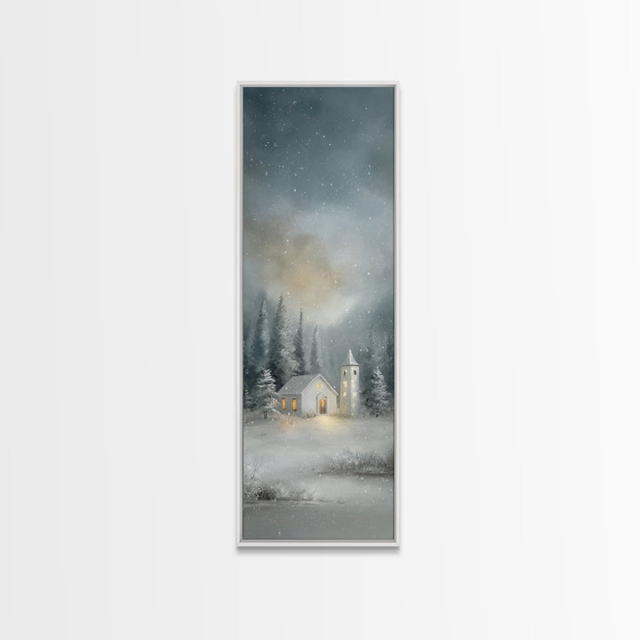 Winter Haven Grace | Framed Canvas Print | Narrow Art | Christian Art Canvas | Framed Christmas Art | Christian Wall Art | Christmas Art Pr