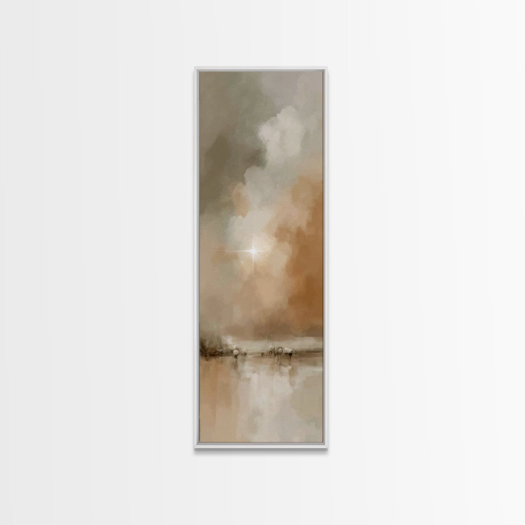 Radiant Winter Star – Framed Canvas Print – Christian Christmas Art – Christian Wall Art – Christmas Canvas Wall Art – Skinny Art – Christi
