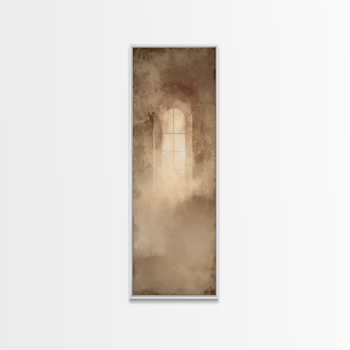 Window Of Grace | Framed Canvas Print | Christian Wall Art | Christian Art Canvas | Minimalist Christian Art | Narrow Art | Christian Gift