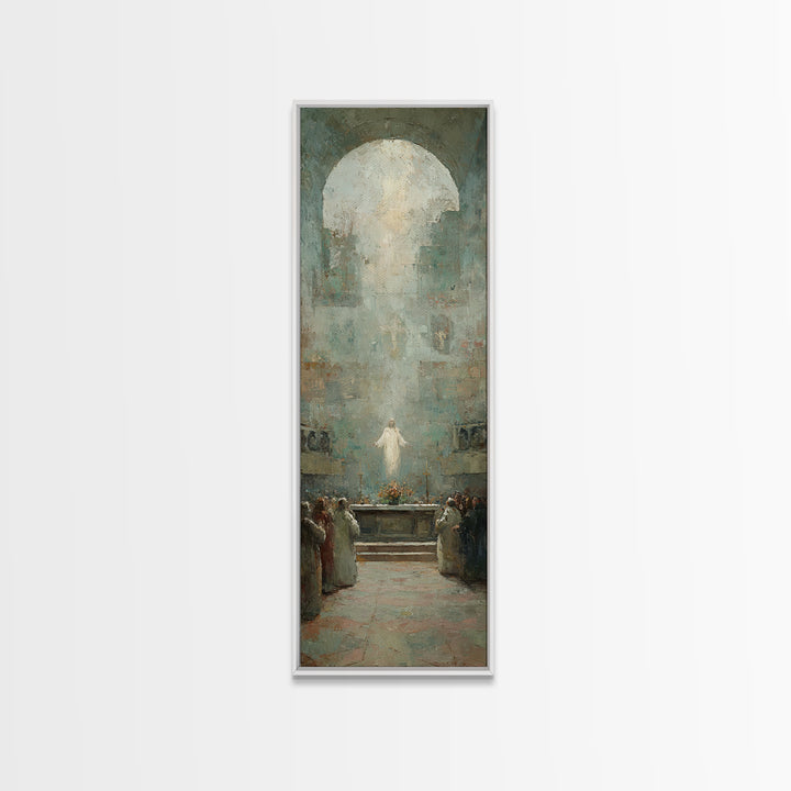 Ascension Glory | Framed Canvas Print | Christian Art Canvas | Christian Wall Art | Large Christian Painting | Skinny Art | Christian Art