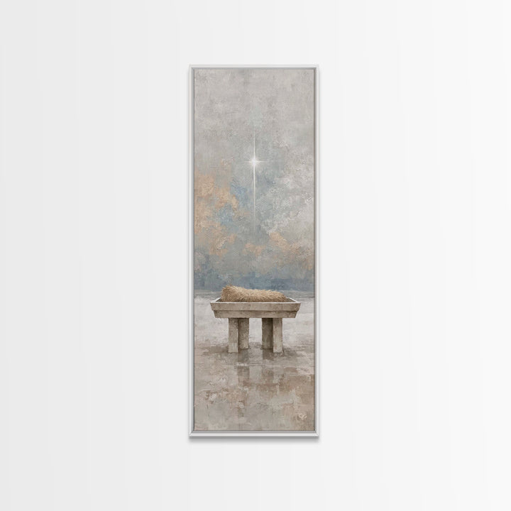 Radiant Nativity Hope – Framed Canvas Print – Christian Wall Art – Christmas Art – Christian Christmas Art – Bible Art – Jesus Painting – C